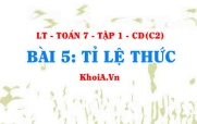 Khái niệm Tỉ lệ thức là gì, tính chất của tỉ lệ thức, ví dụ? Toán 7 bài 5 c2cd1